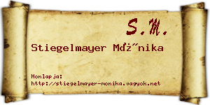 Stiegelmayer Mónika névjegykártya