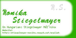 monika stiegelmayer business card